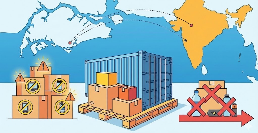 Restricted & Banned Items From Singapore to India