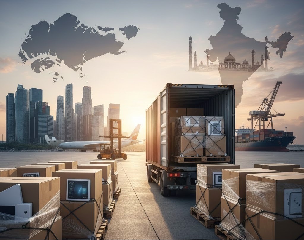 electronics shipping from Singapore to India